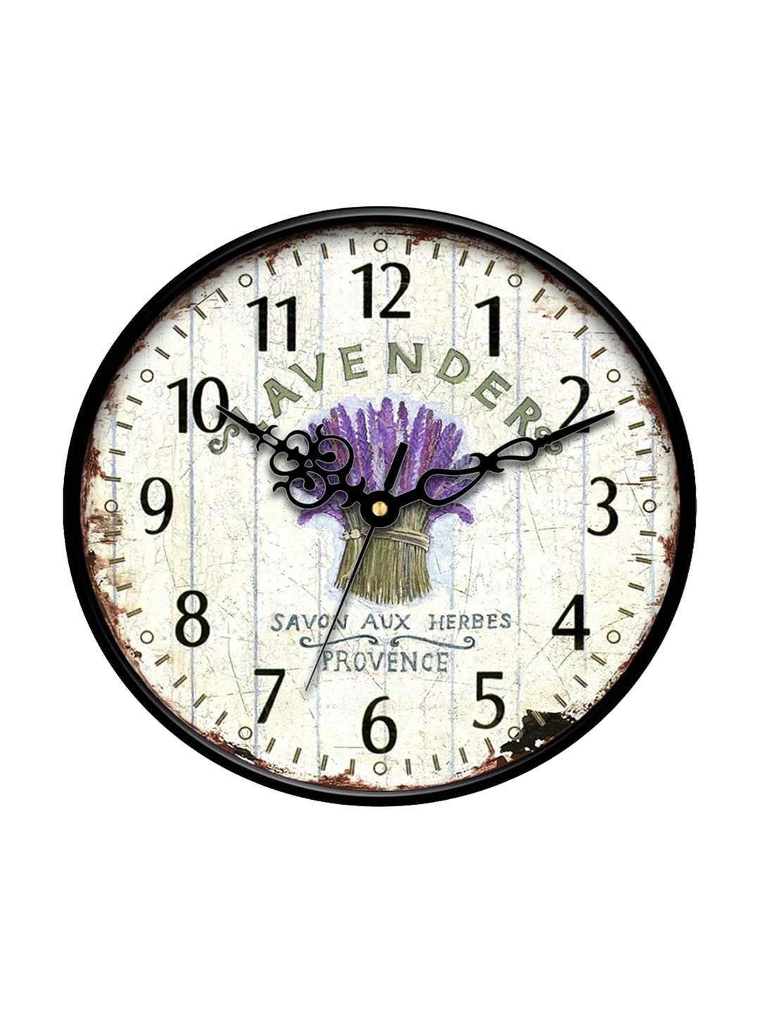 

IIK COLLECTION Black Printed Contemporary Wall Clock