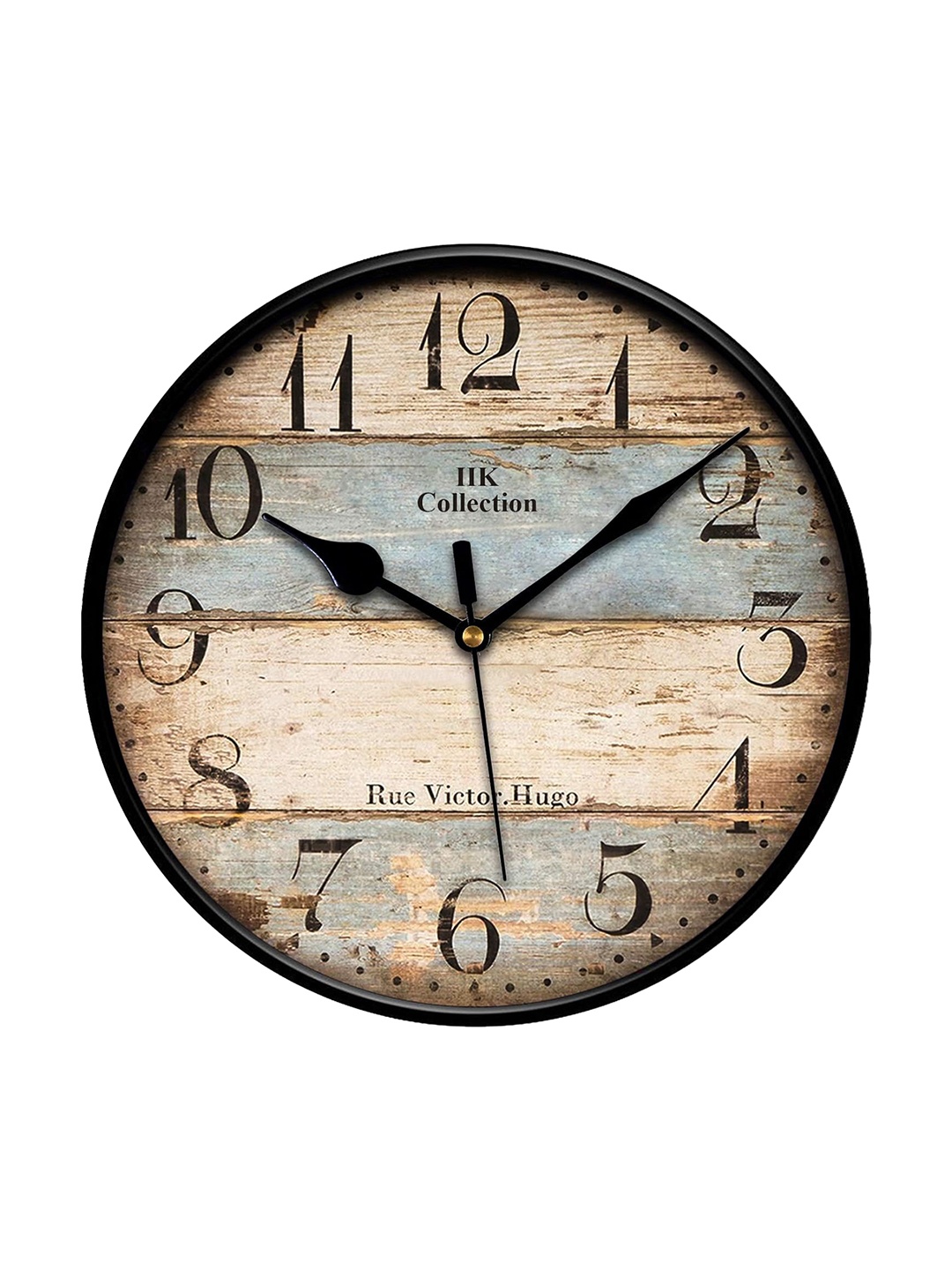 

IIK COLLECTION Black Printed Contemporary Wall Clock