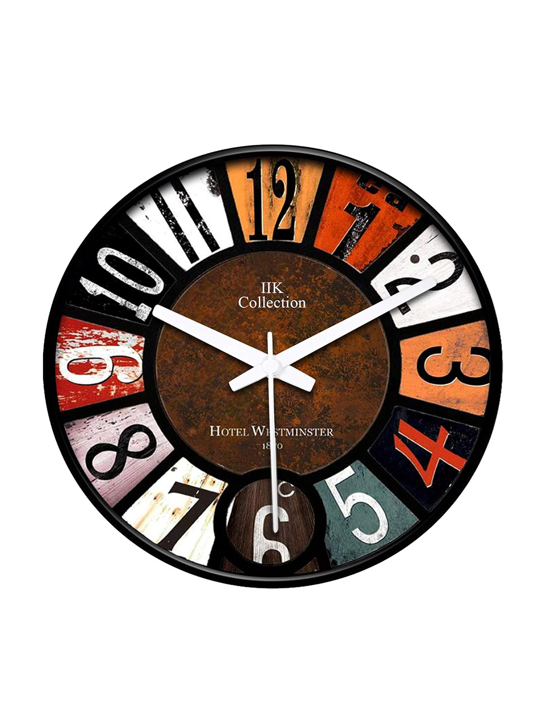 

IIK COLLECTION Black Printed Contemporary Wall Clock