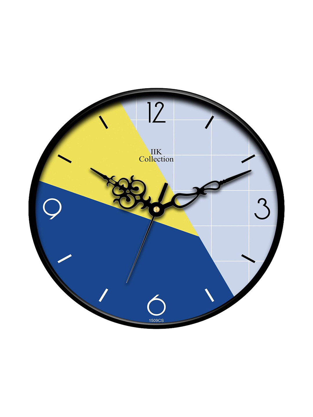 

IIK COLLECTION Black Printed Contemporary Wall Clock