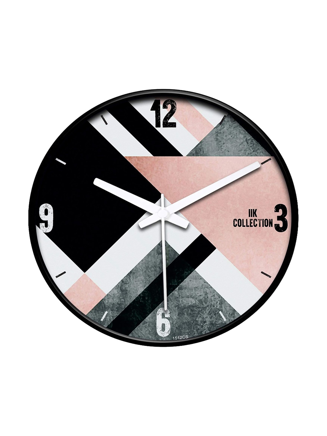 

IIK COLLECTION Black Printed Contemporary Wall Clock