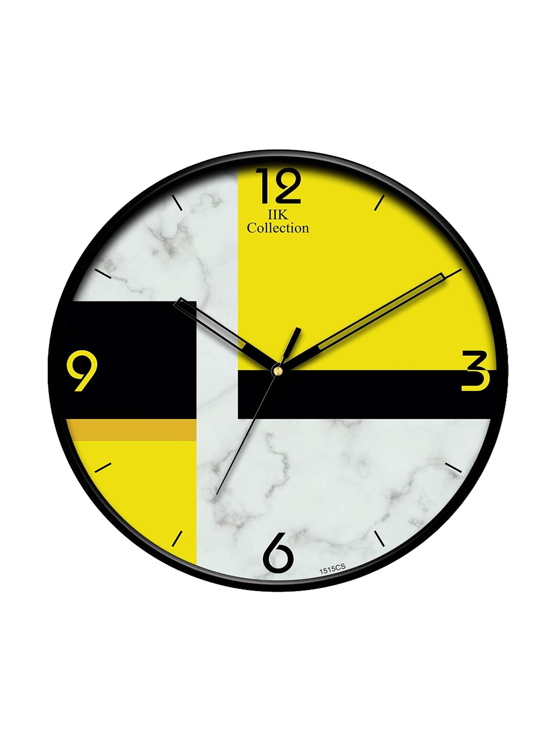 

IIK COLLECTION Black Printed Contemporary Wall Clock