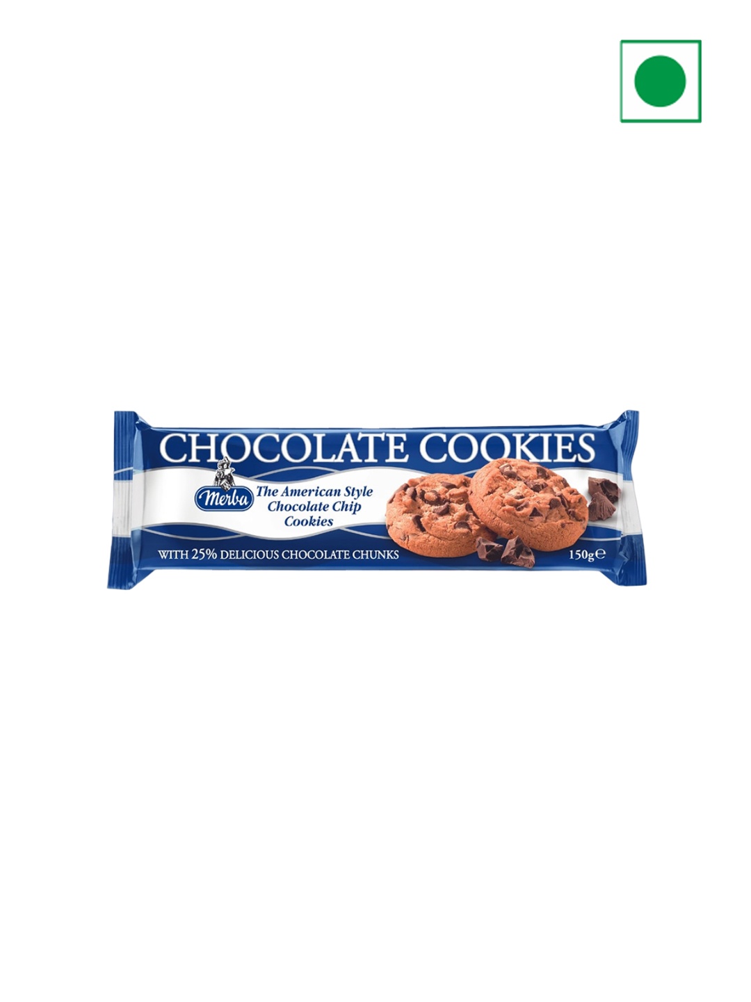 

Merba Chocolate Chip Cookies - 150 gm, Blue