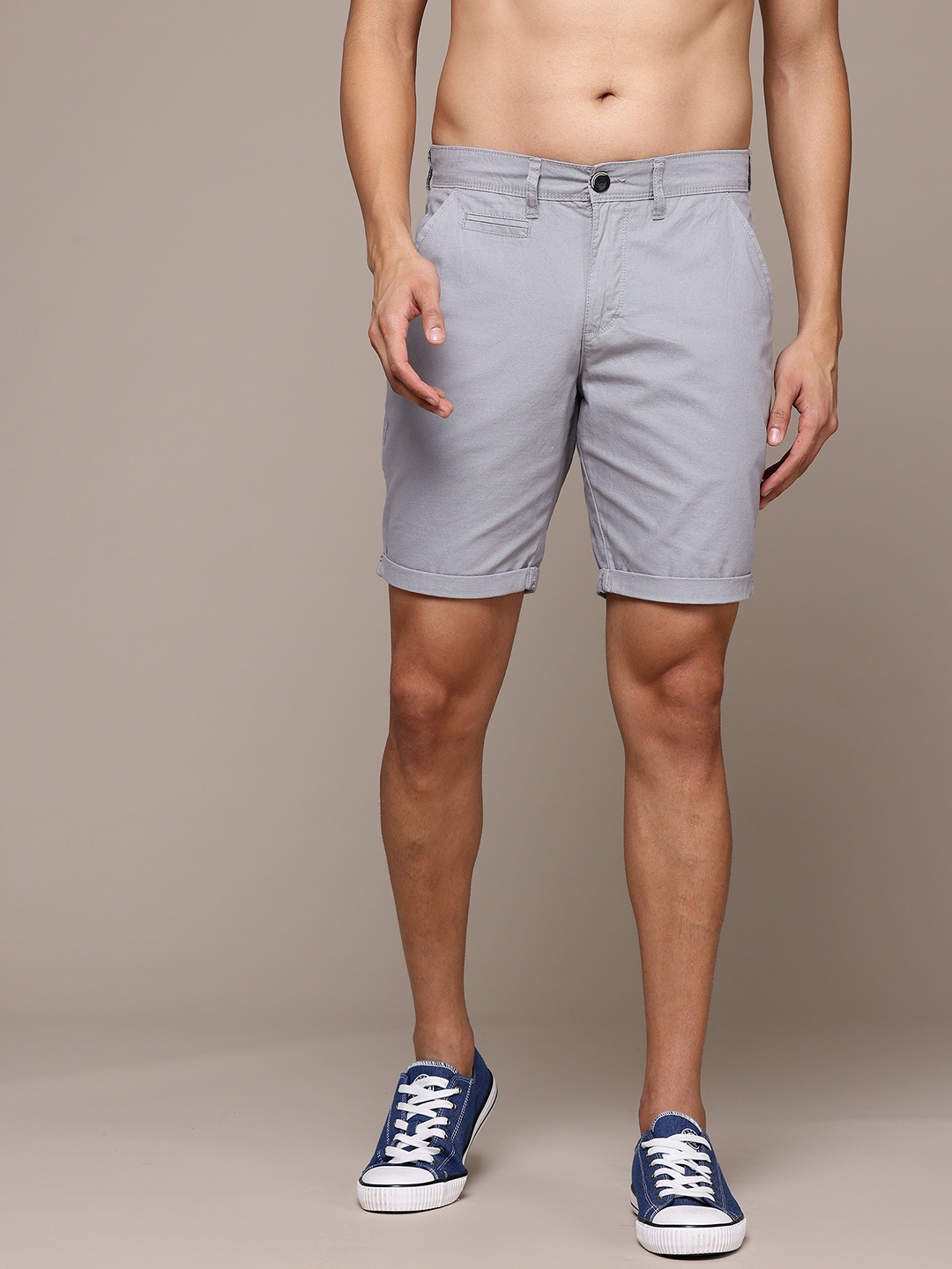 

The Roadster Lifestyle Co. Men Cotton Shorts, Grey