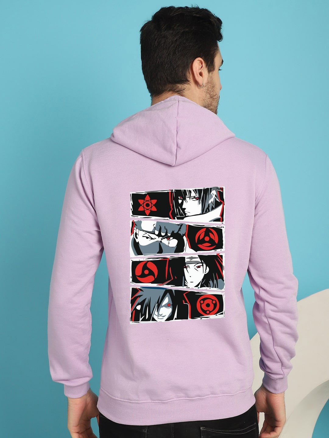 

YOU FOREVER Graphic Printed Hooded Neck Long Sleeve Pullover Sweatshirt, Lavender