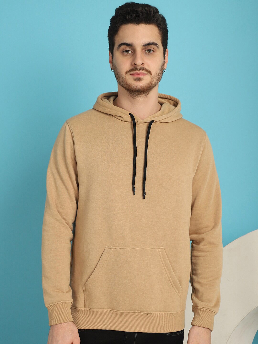 

YOU FOREVER Fleece Hooded Sweatshirt, Beige