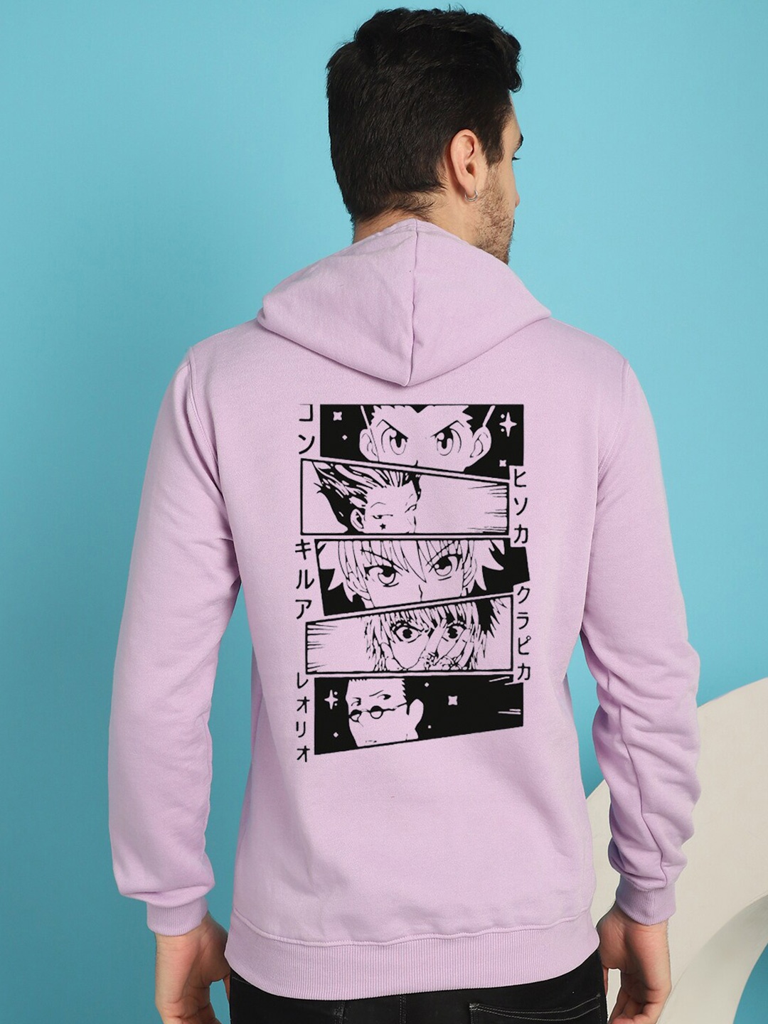 

YOU FOREVER Printed Hooded Fleece Sweatshirt, Lavender
