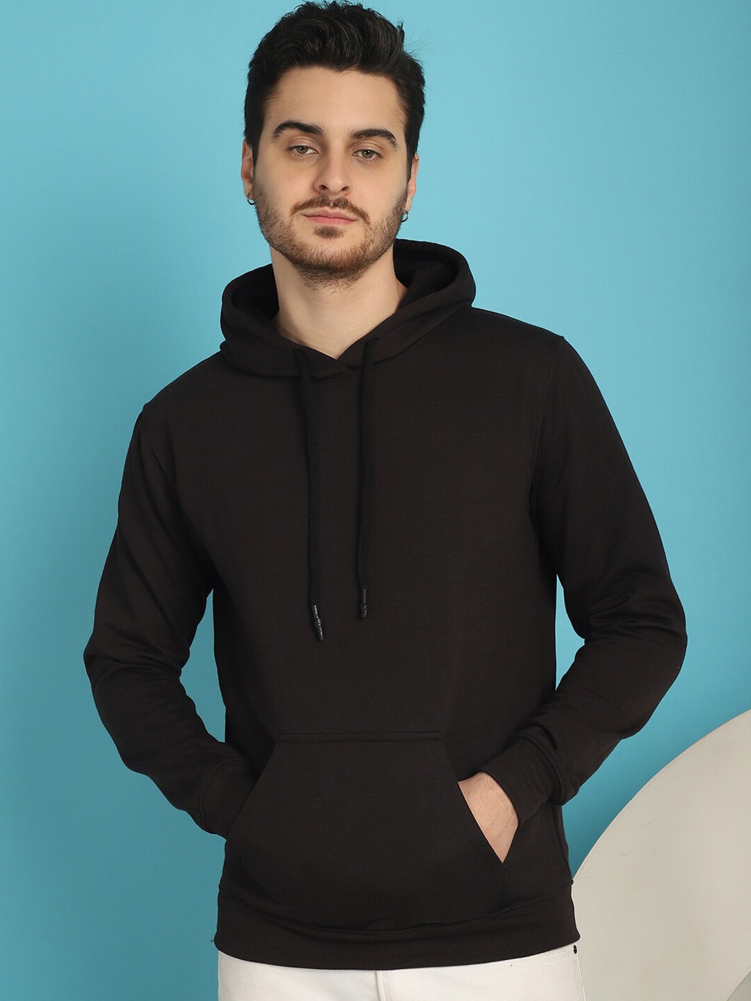 

YOU FOREVER Hooded Fleece Pullover Sweatshirt, Black