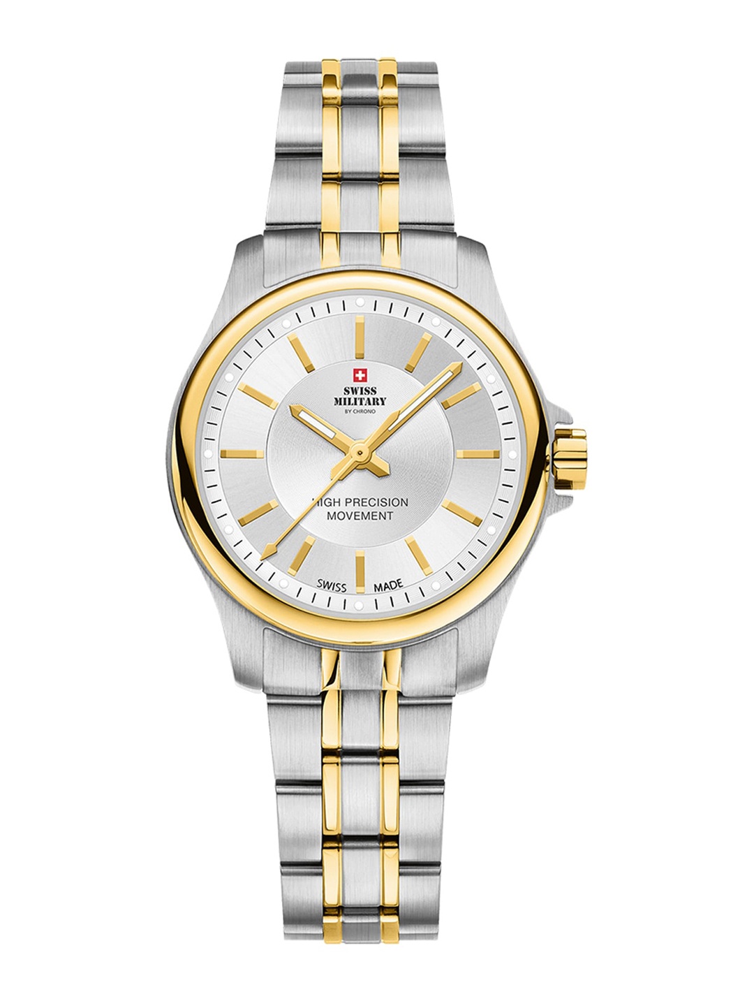 

Swiss Military by Chrono Women Stainless Steel Bracelet Style Analogue Watch SM30201.05, Silver