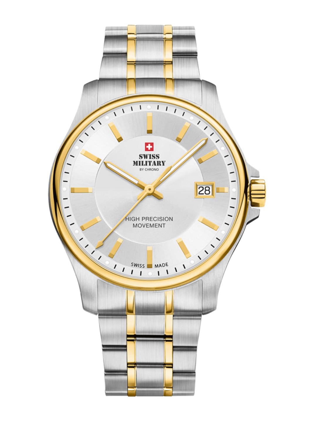 

Swiss Military by Chrono Men Swiss Made Analog Watch - SM30200.05, Silver