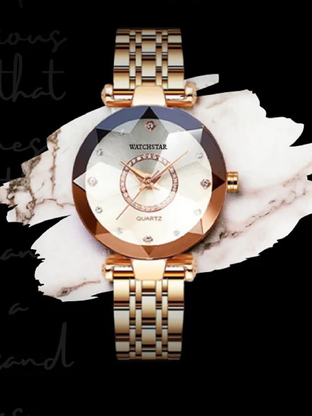 

WATCHSTAR Women Embellished Stainless Steel Straps Analogue Watch-Silver Berry11