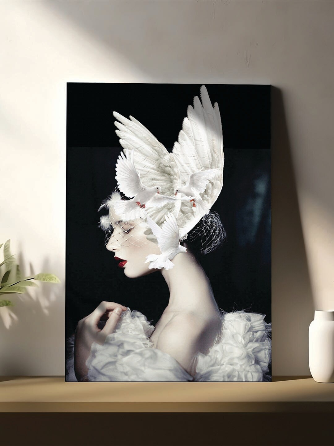 

Art Street Black & White Pigeon Painting Canvas Wall Art