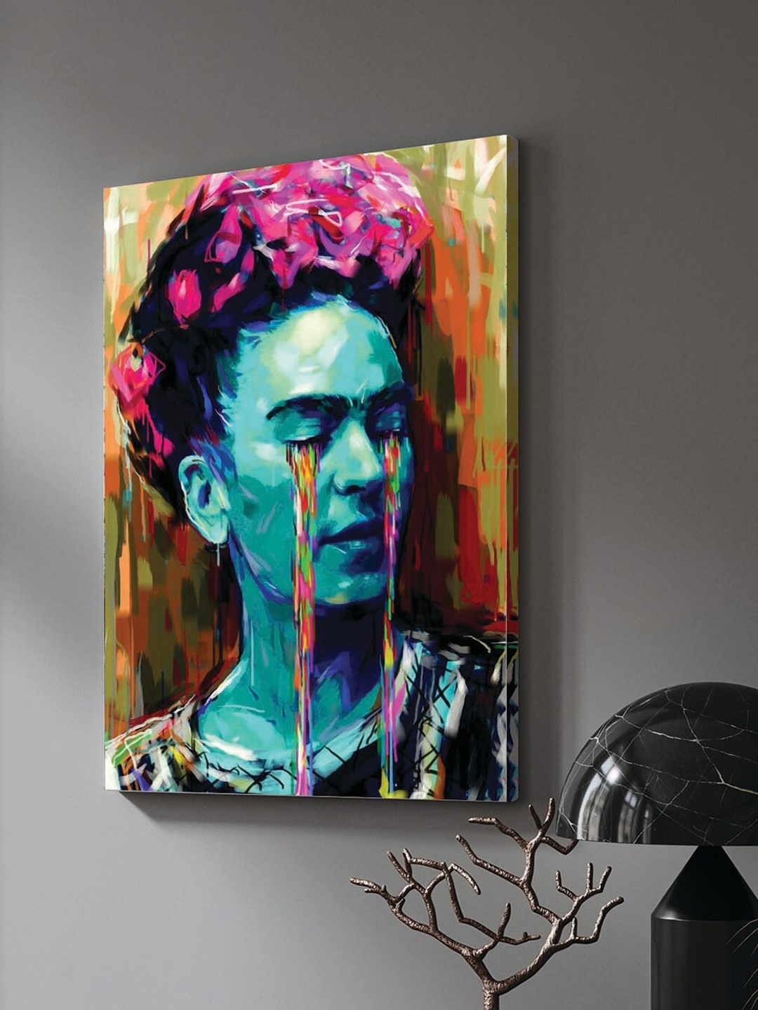 

Art Street Blue & Pink Crying Girl Canvas Painting Wall Art