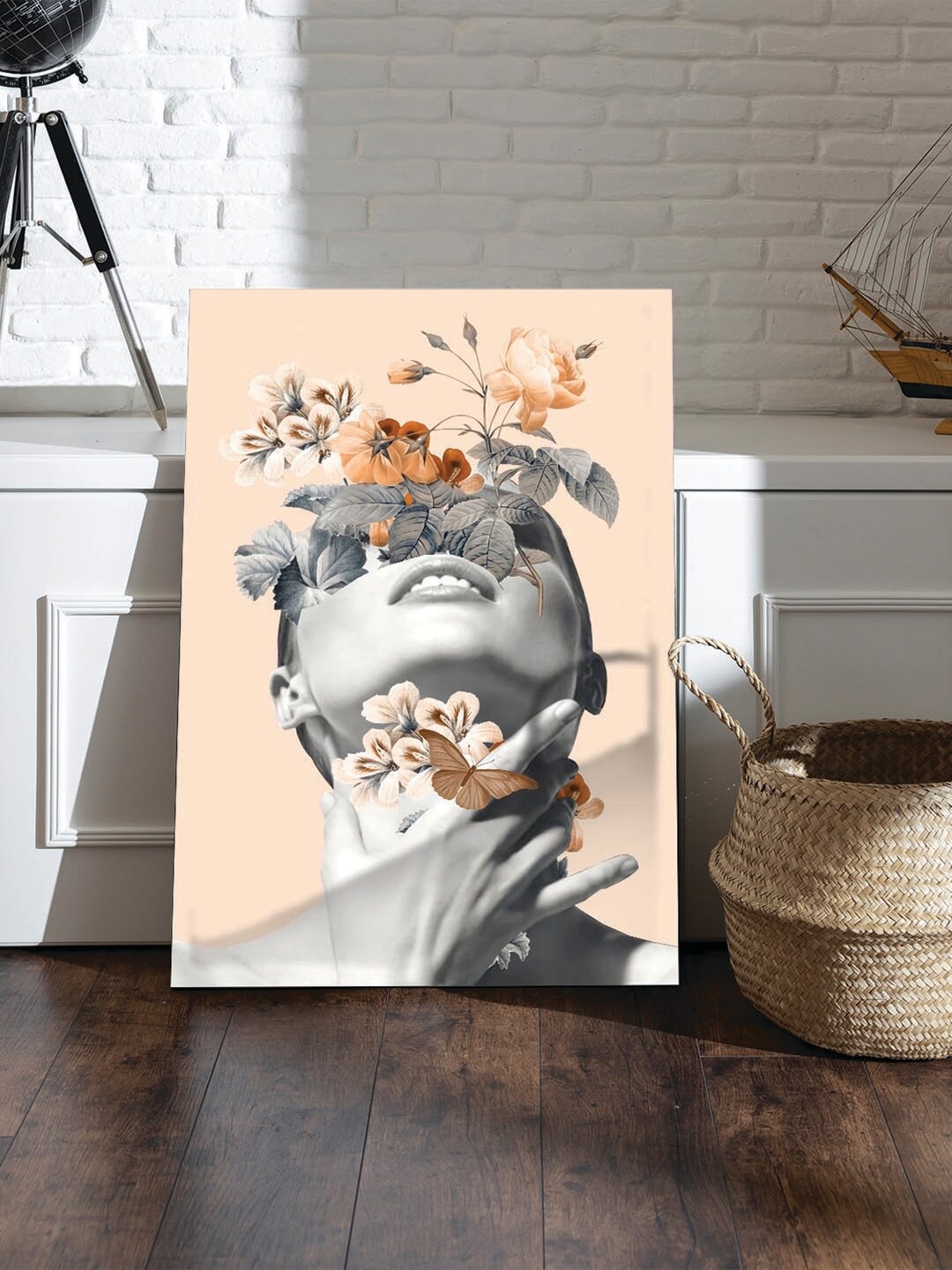 

Art Street Beige & Grey Inner Beauty Canvas Painting Wall Art