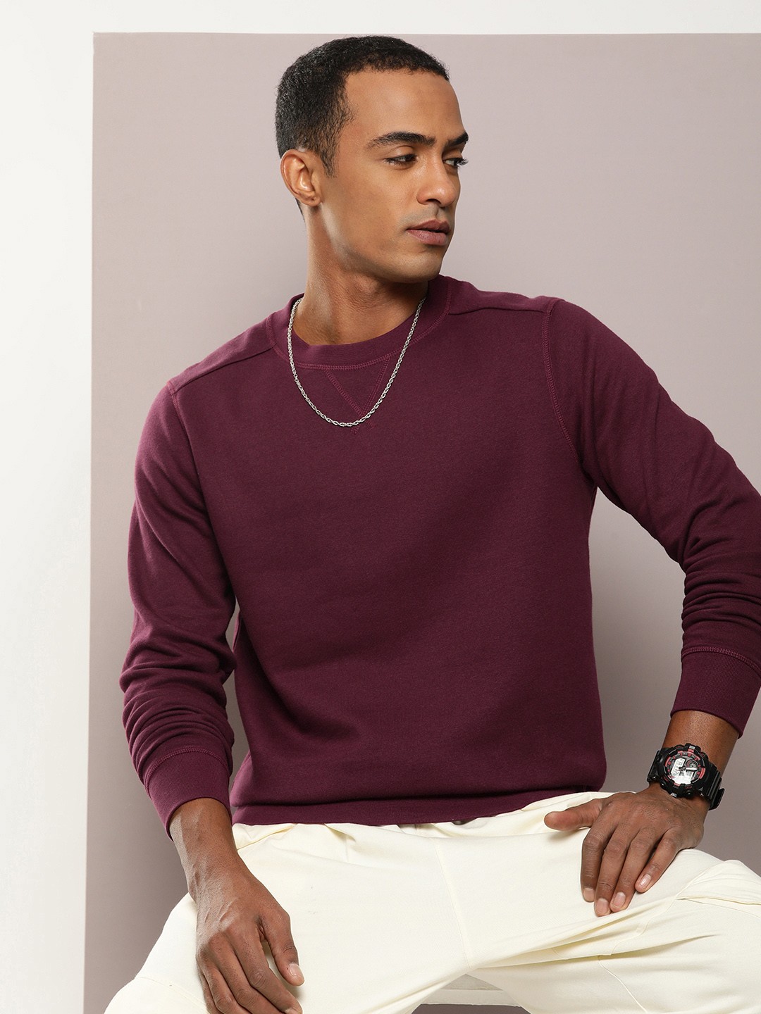 

Kook N Keech Men Premium Sweatshirt, Maroon