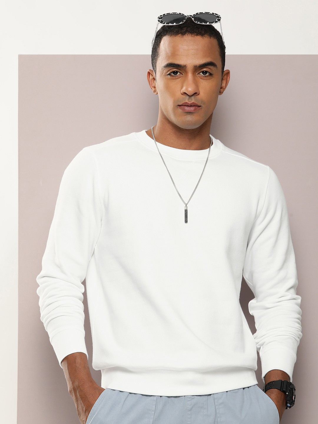 

Kook N Keech Men Premium Sweatshirt, White