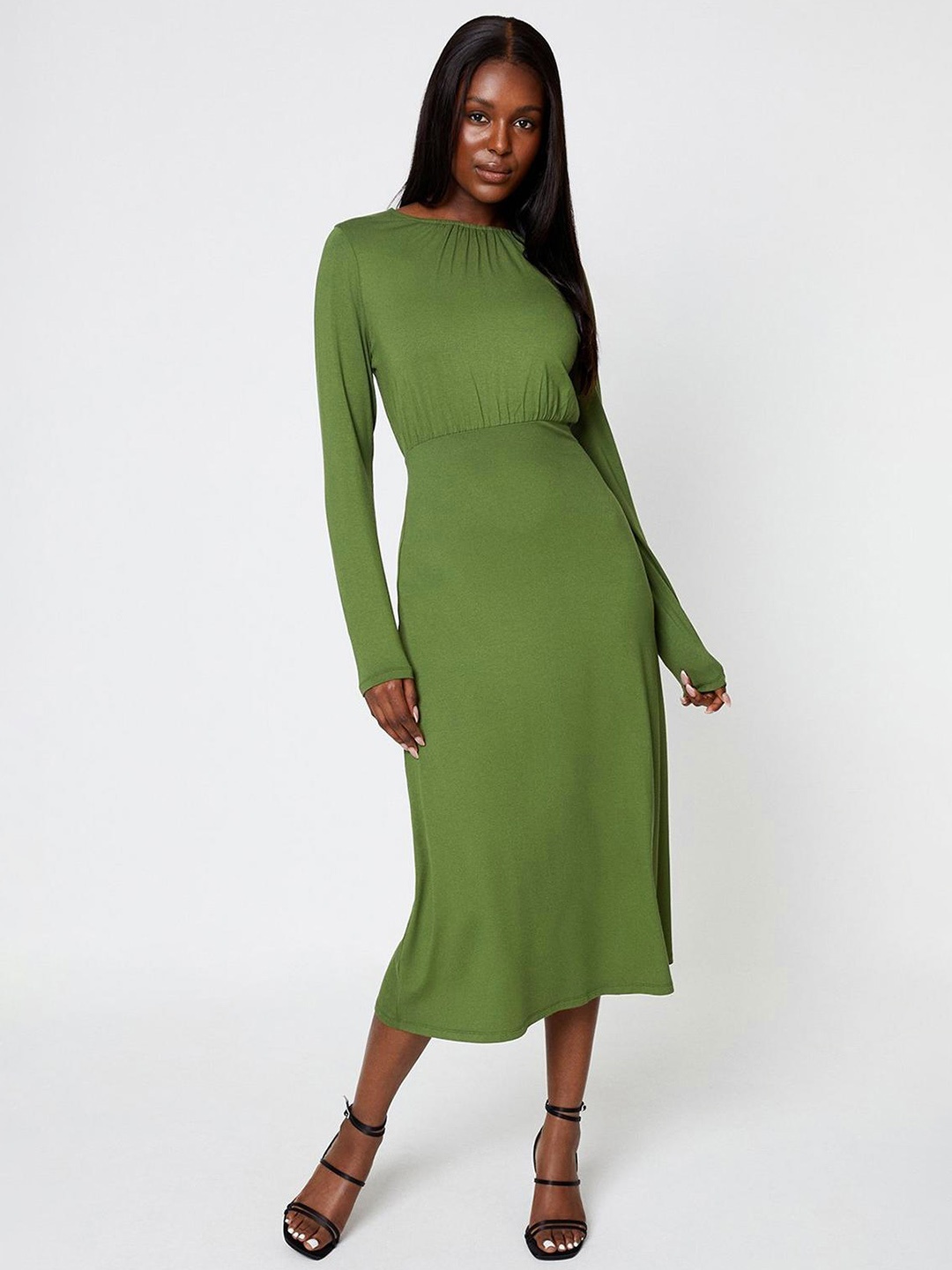 

DOROTHY PERKINS A-Line Midi Dress, Olive