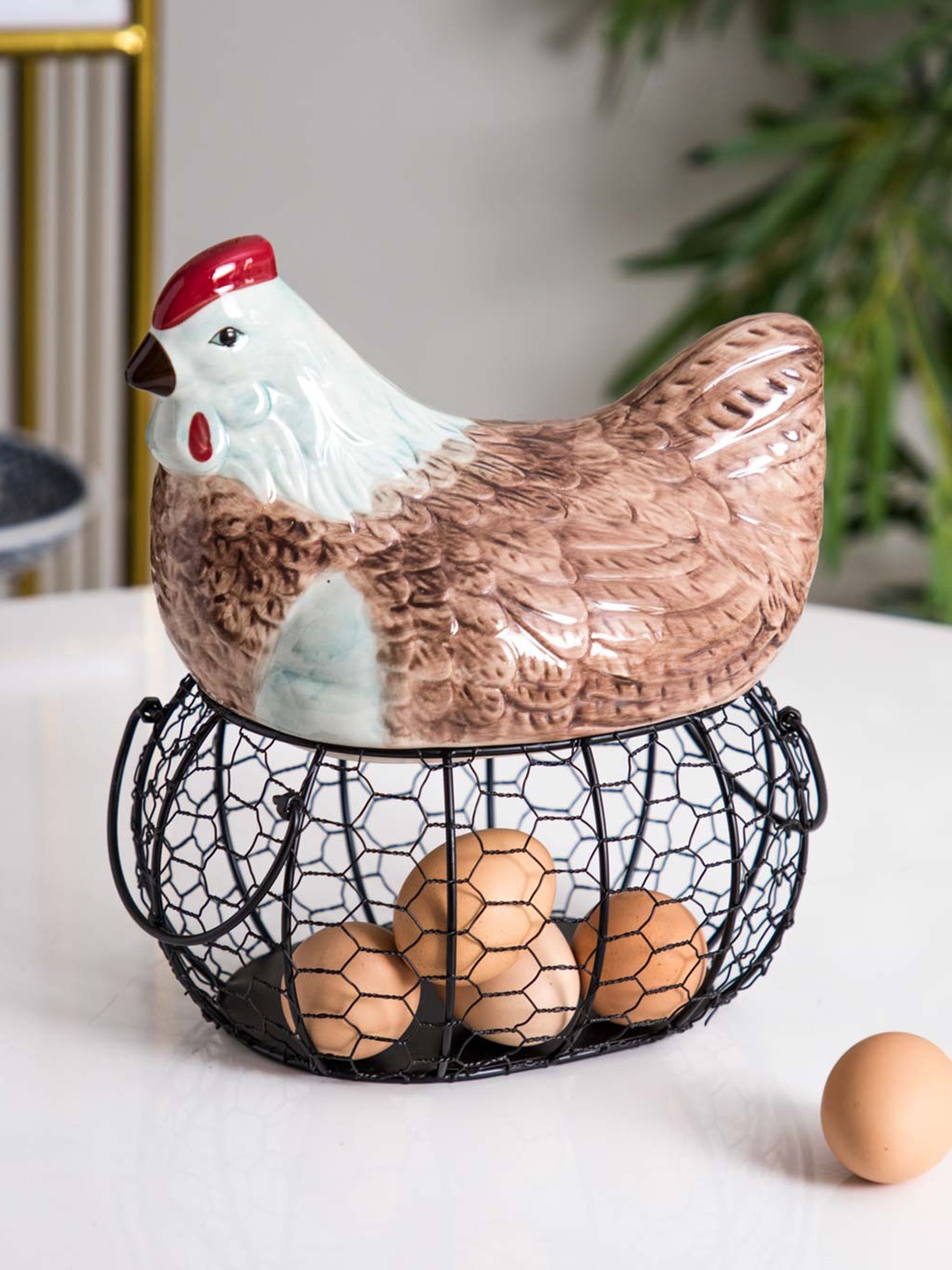 

THEDECORKART Black Egg Keeper Kitchen Storage