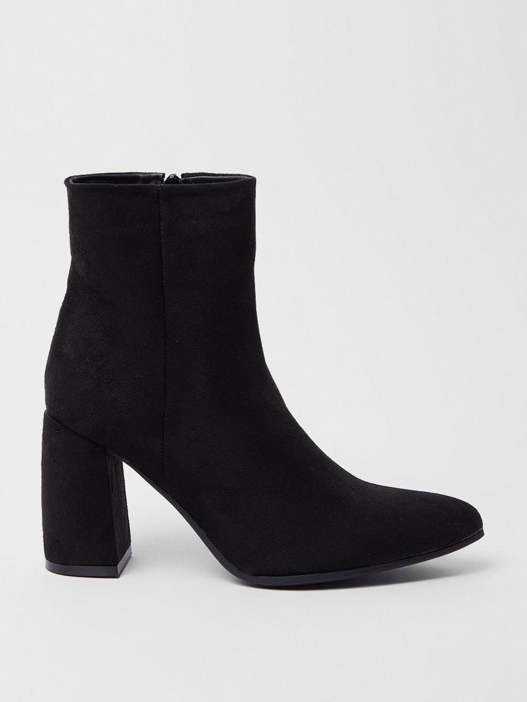 

DOROTHY PERKINS Women Mid-Top Velvet Finish Block Heel Boots, Black