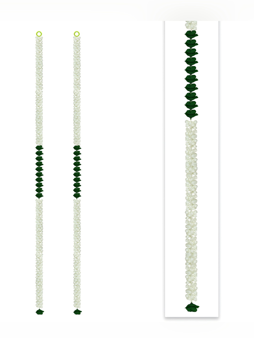 

iHandikart White & Green 2 Pieces Hanging Jasmine Artificial Flower