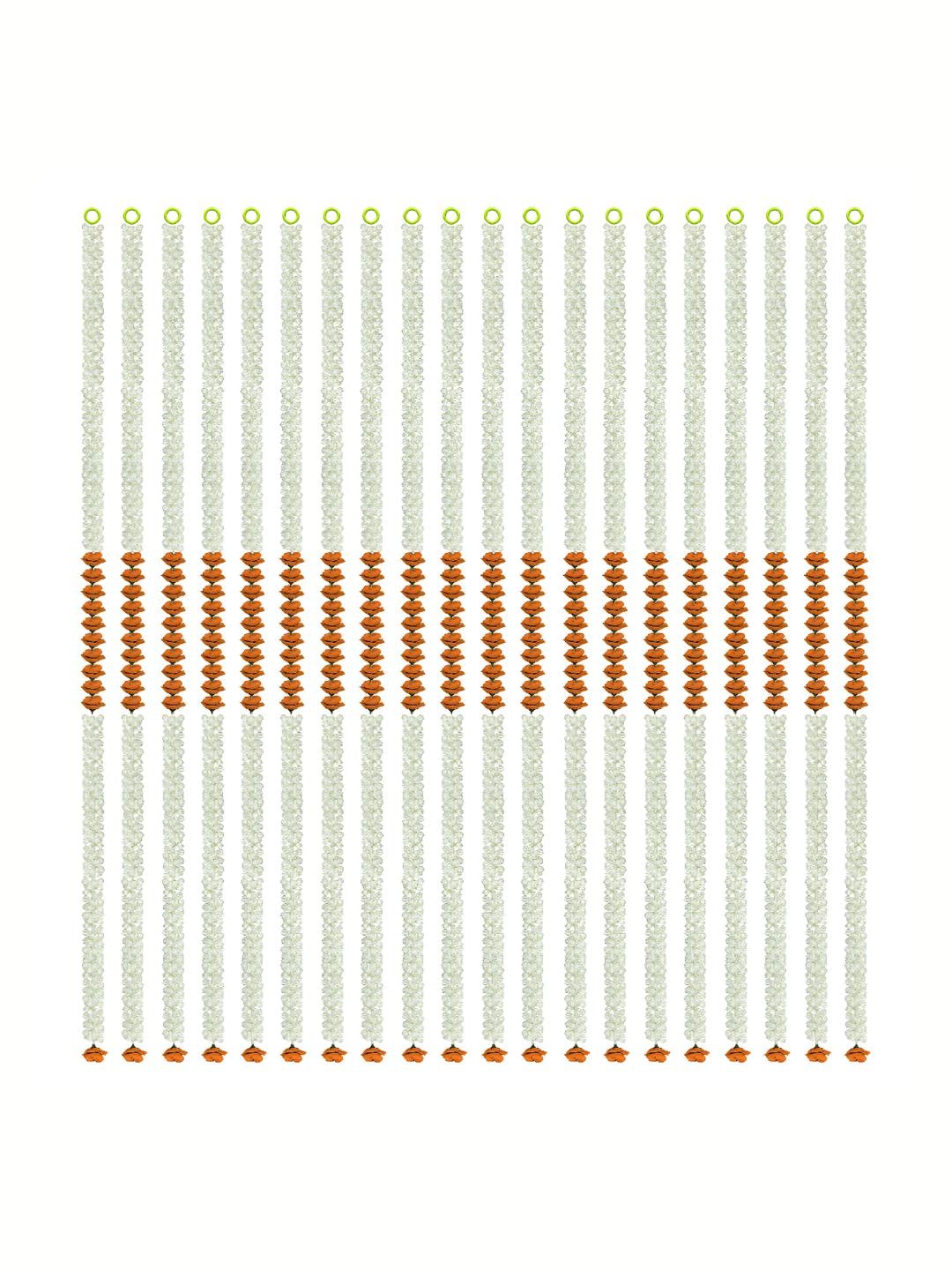 

iHandikart White & Yellow 20 Pieces Hanging Jasmine Artificial Flowers