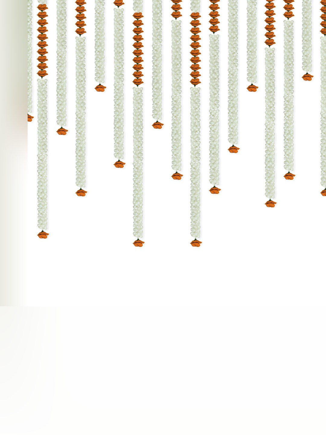 

iHandikart White & Yellow 5 Pieces Hanging Jasmine Artificial Flowers