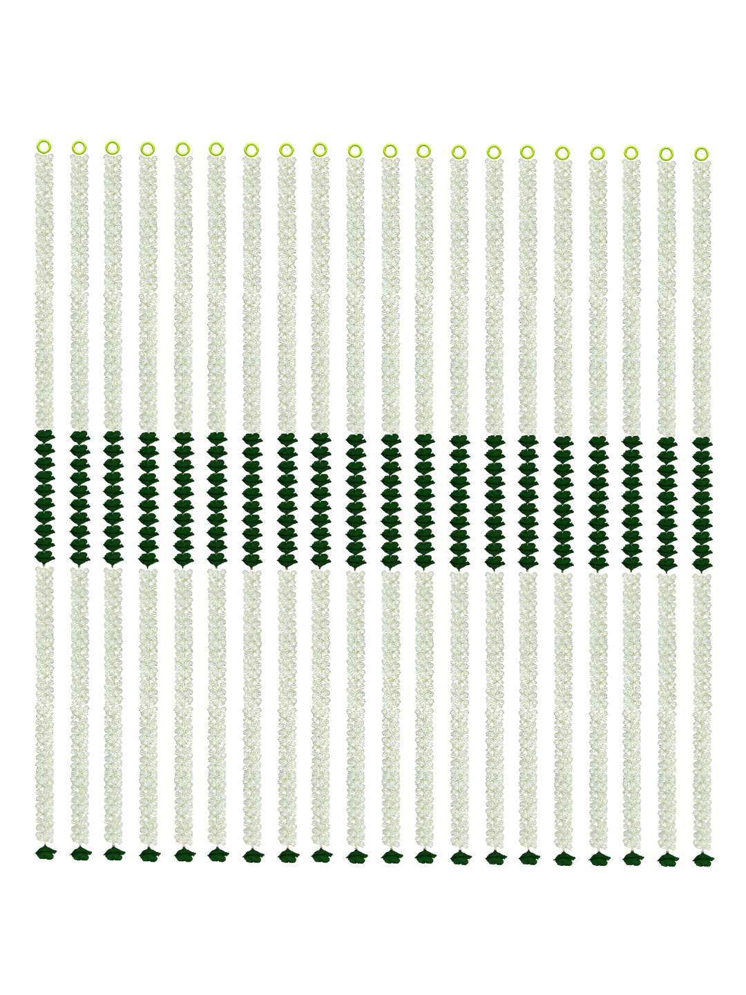 

iHandikart White & Green 20 Pieces Hanging Jasmine Artificial Flowers