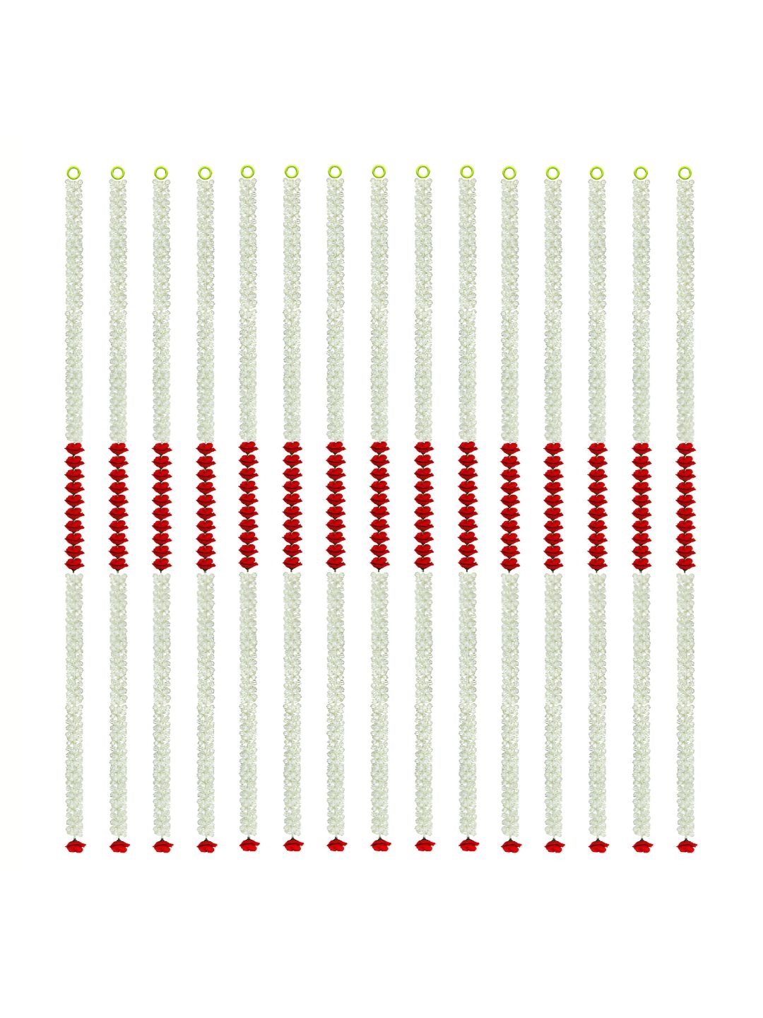 

iHandikart White & Red 15 Pieces Hanging Jasmine Artificial Flowers