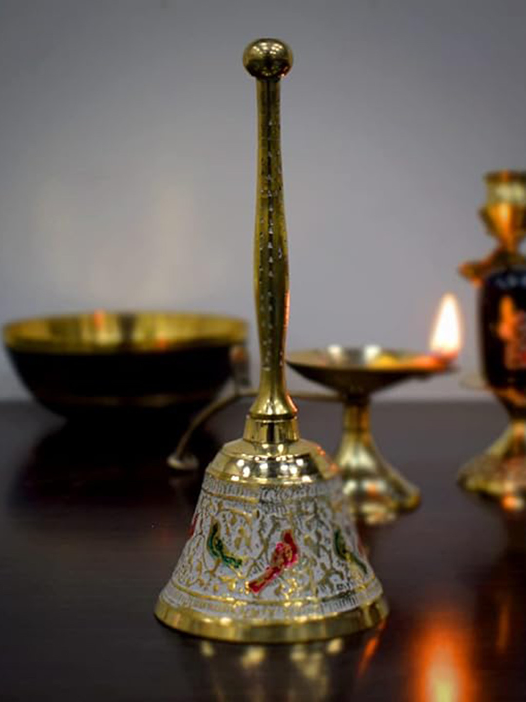 

PujaNPujari Gold- Tone Ghanta Ghanti Bell For Pooja