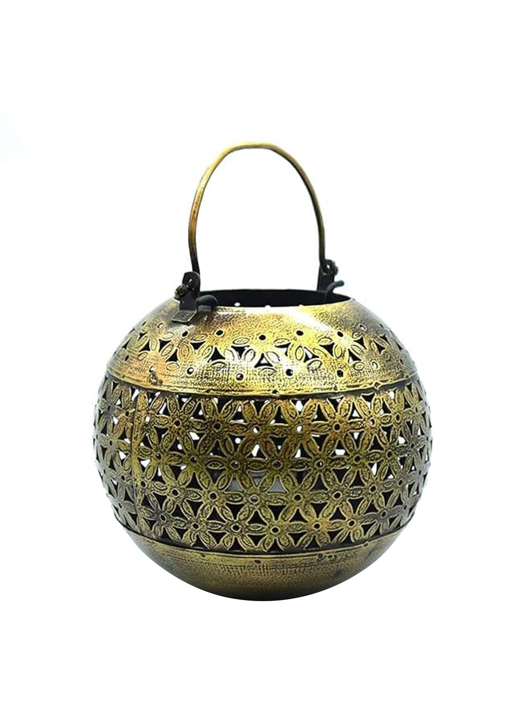 

PujaNPujari Yellow Tea Light Candle Holder For Home Decor, Gold