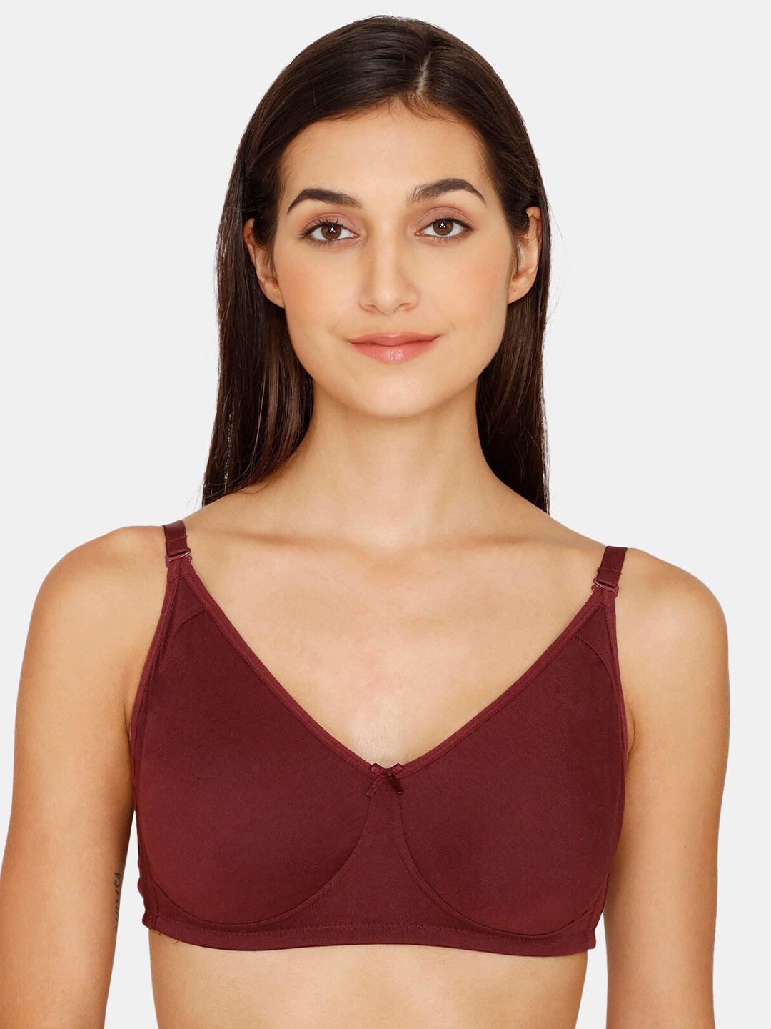 

Zivame Half Coverage T-shirt Bra with All Day Comfort, Maroon