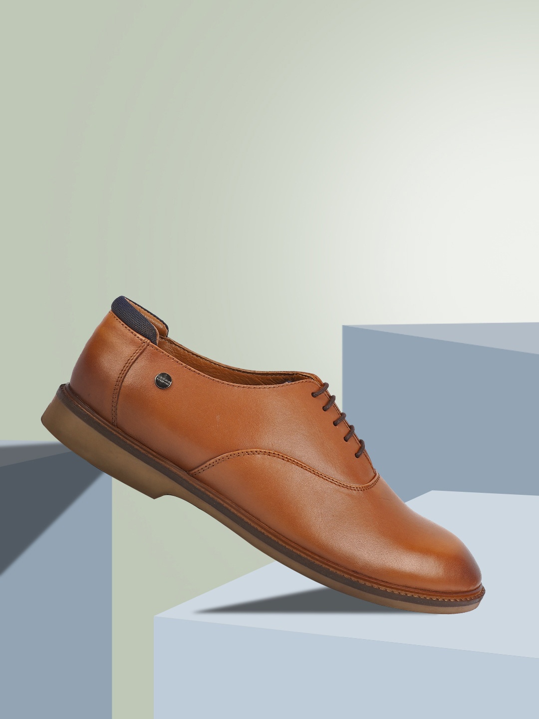 

Carlton London Men Leather Formal Derbys, Tan