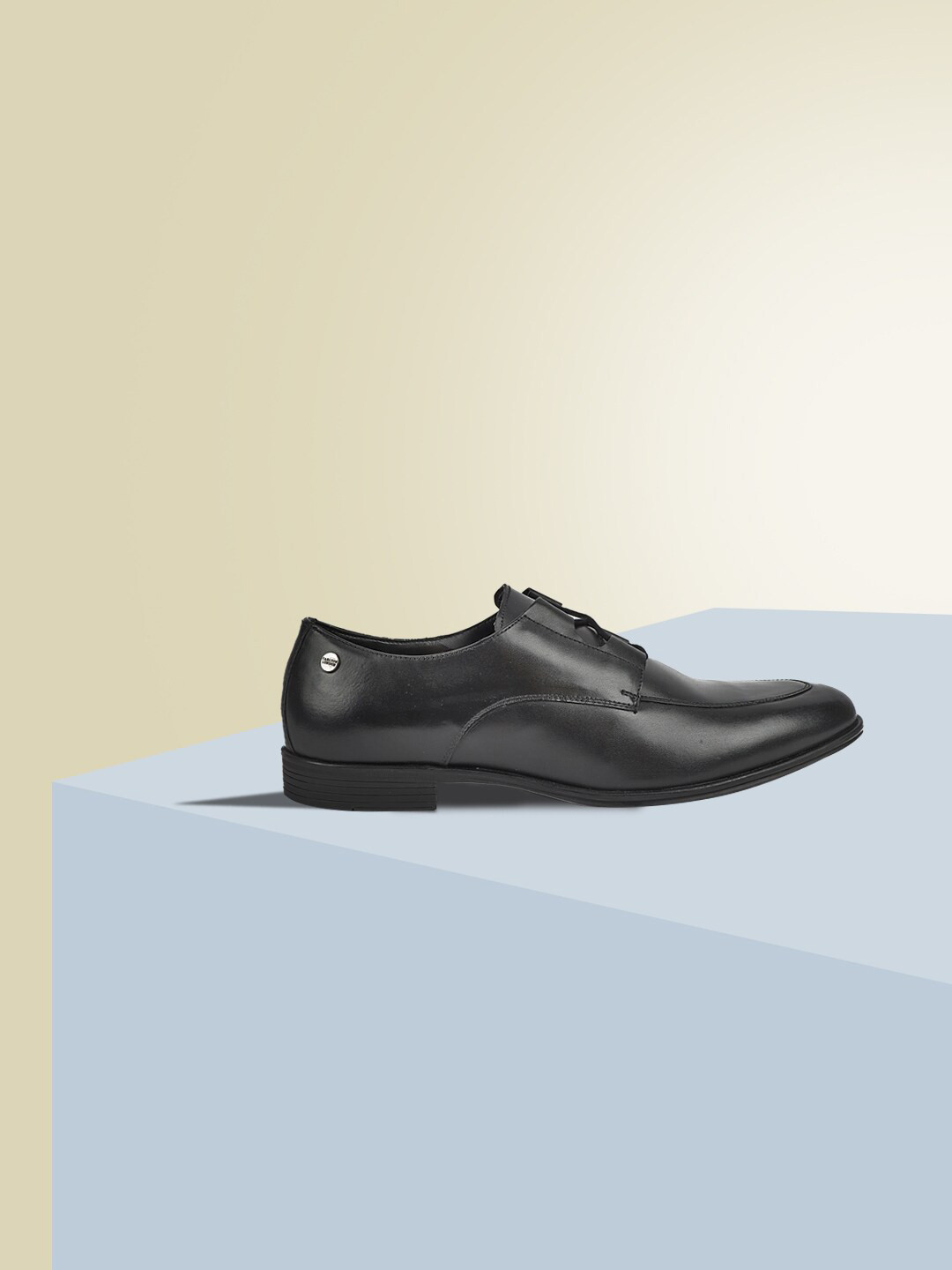 

Carlton London Men Leather Formal Derbys, Black