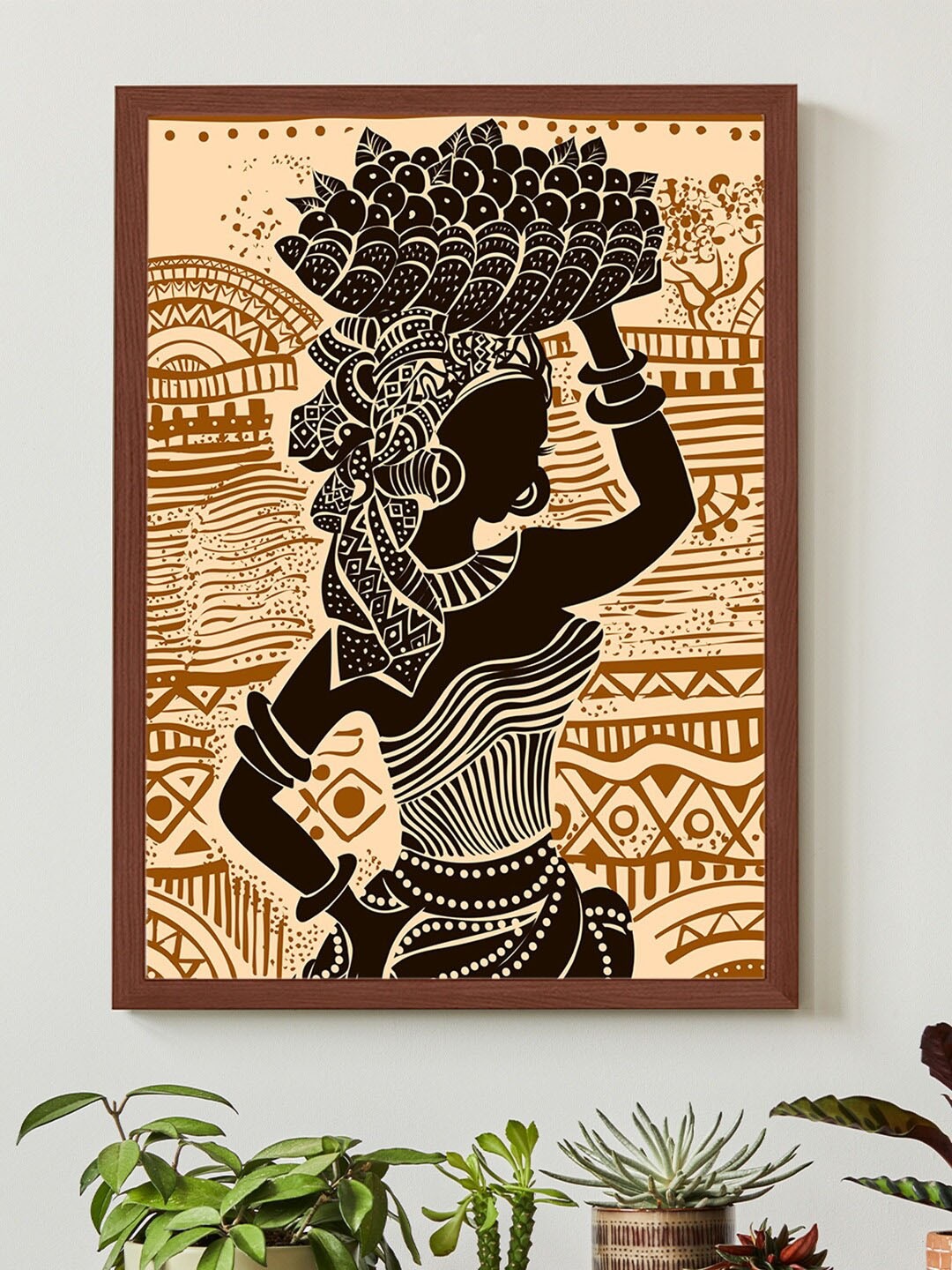 

Art Street Beige & Black African Lady Canvas Painting Wall Art