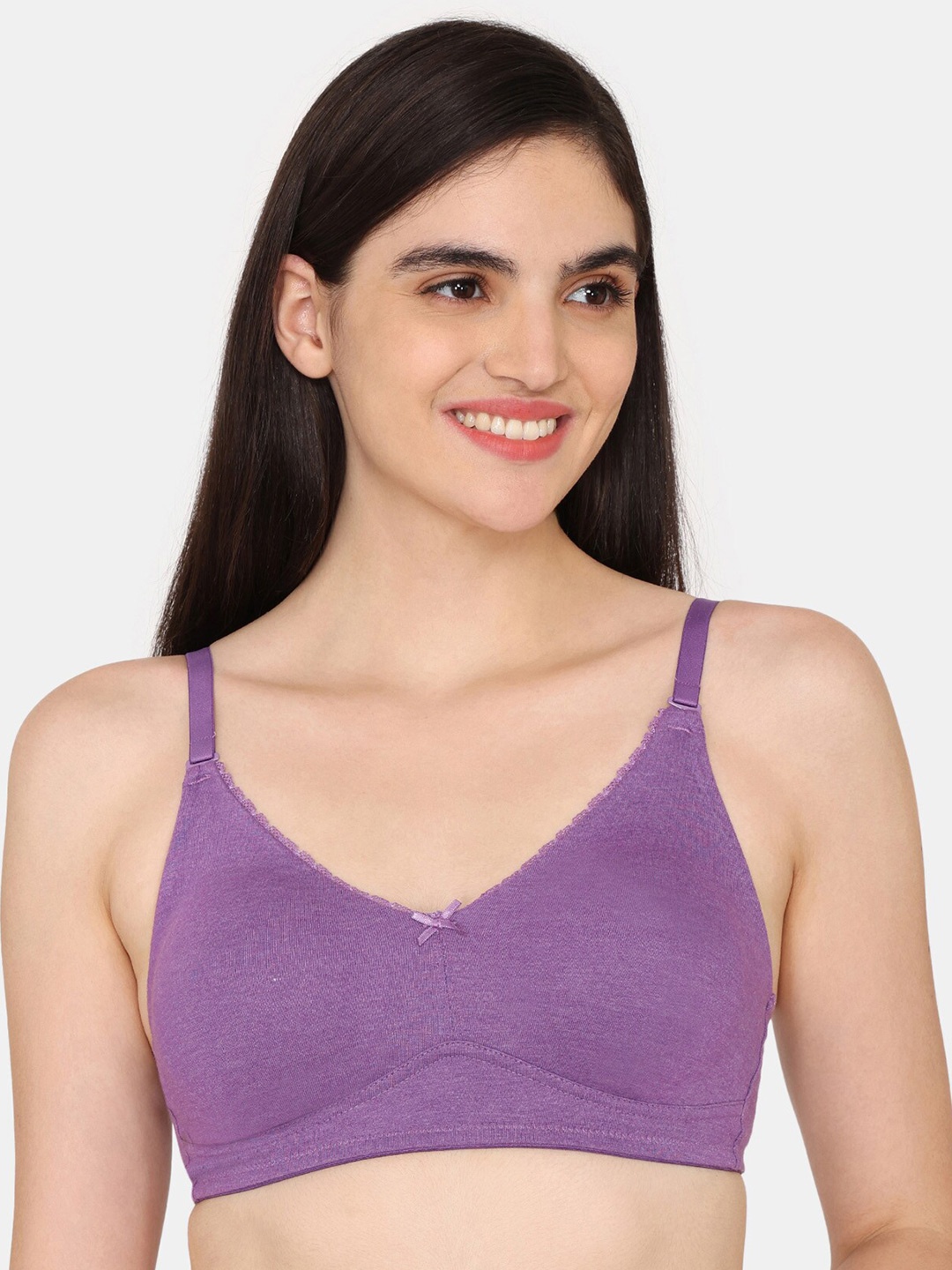 

Rosaline by Zivame Half Coverage Non Padded T-shirt Bra With All Day Comfort, Purple