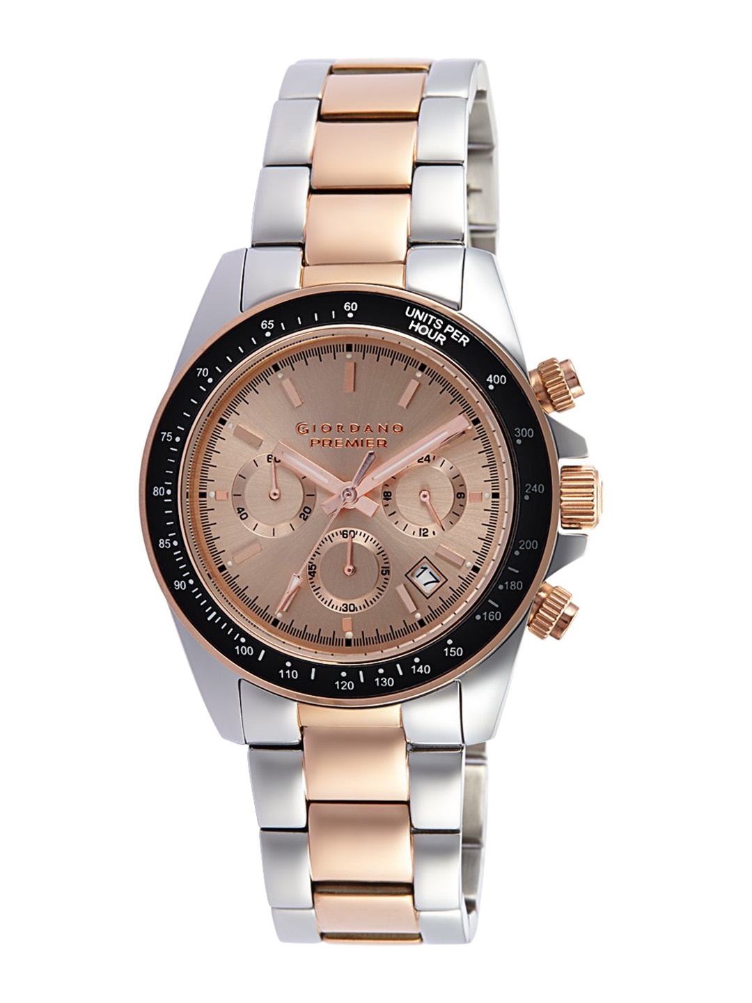 

GIORDANO Men Stainless Steel Analogue Watch P163-44X, Rose gold