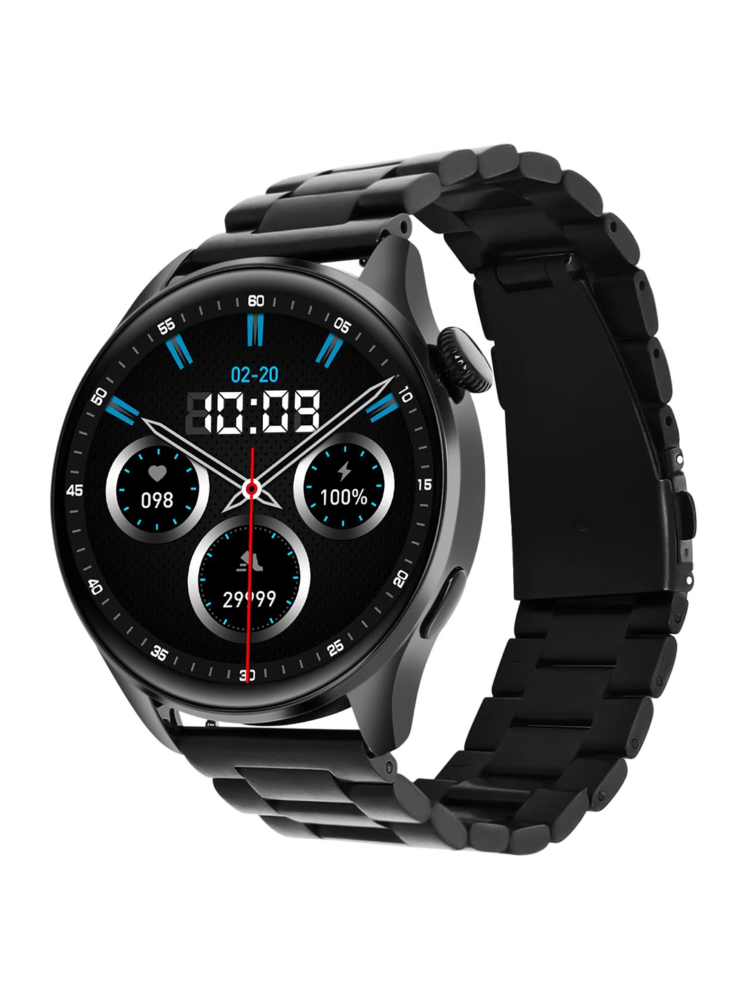 

GIORDANO Men Textured Dial & Metal Straps Multi Function Analogue Watch F2-01, Black