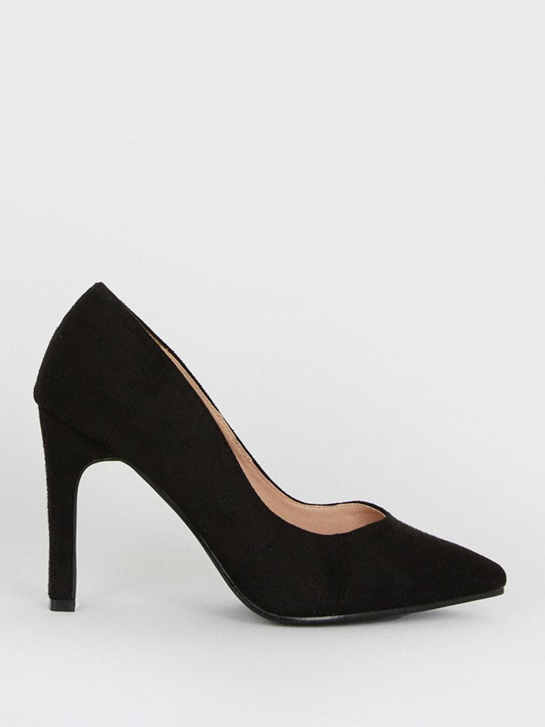 

DOROTHY PERKINS Velvet Finish Wide-Fit Block Heel Pumps, Black