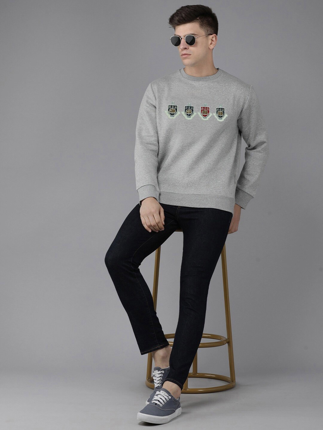 

HARBOR N BAY Graphic Printed Sweatshirt, Grey