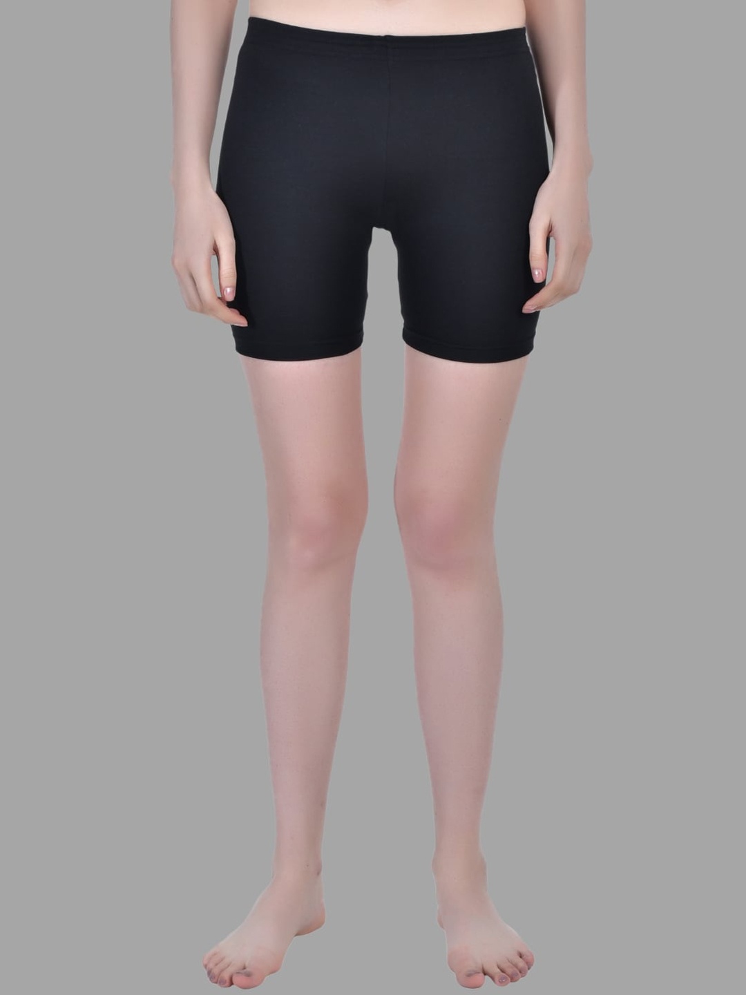 

Aimly Women Skinny Fit Cycling Sports Shorts, Black