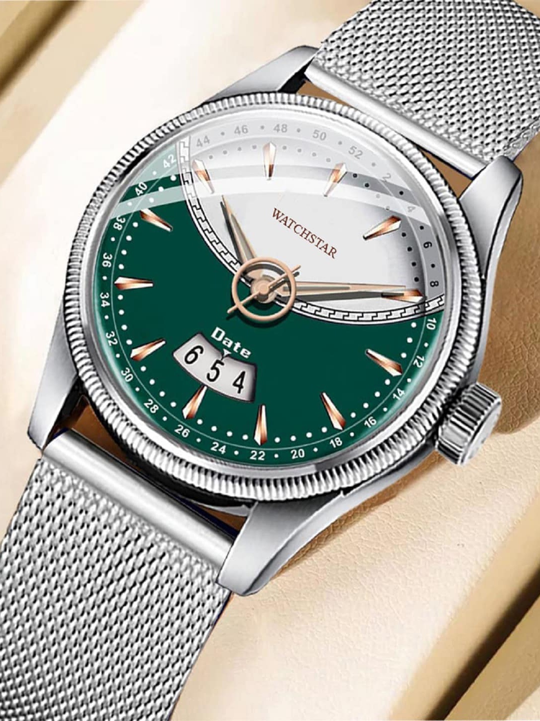 

WATCHSTAR Men Dial & Stainless Steel Straps Analogue Multi Function Watch Green Chando