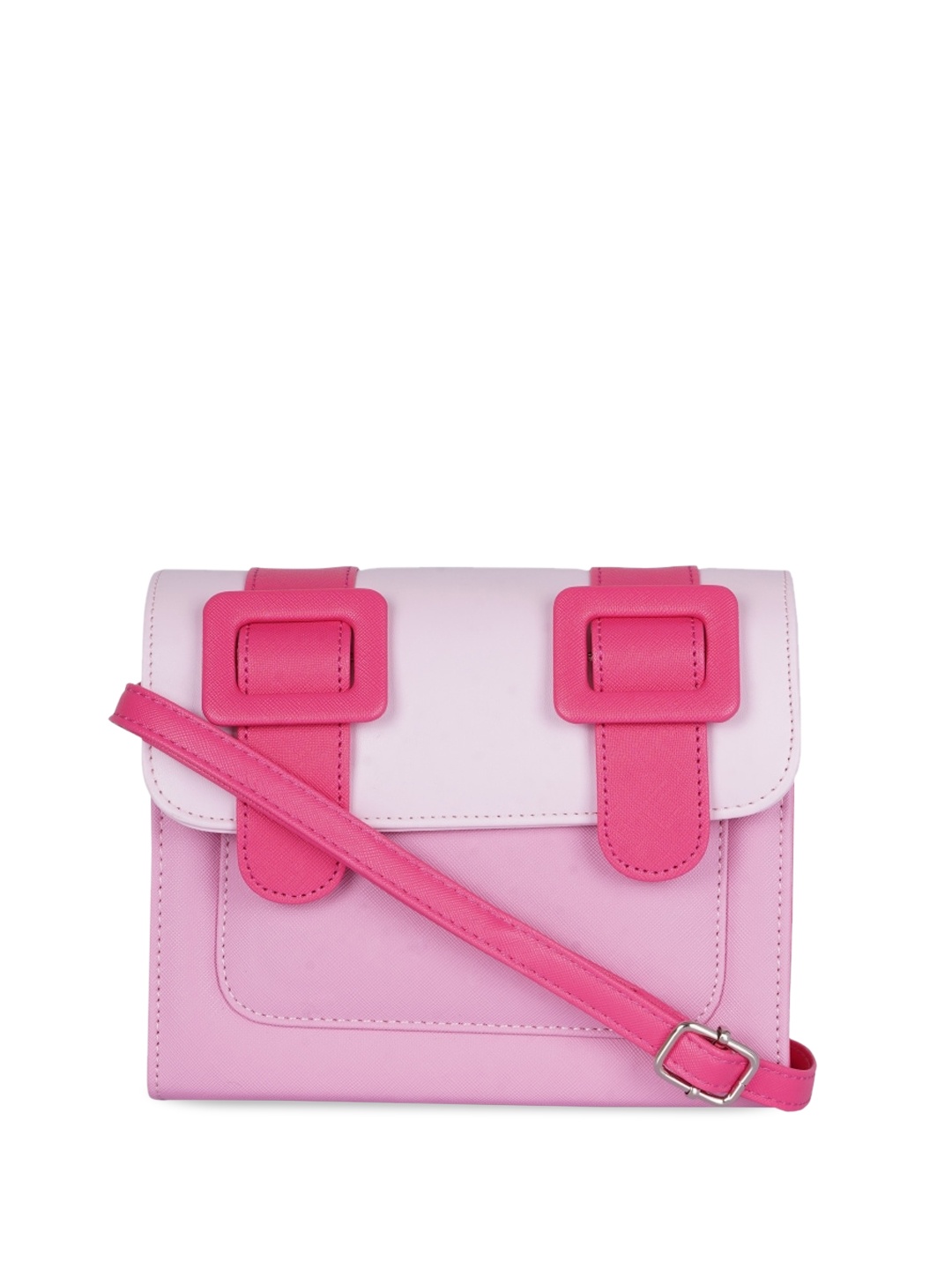 

CHRONICLE Colourblocked Swagger Sling Bag, Pink