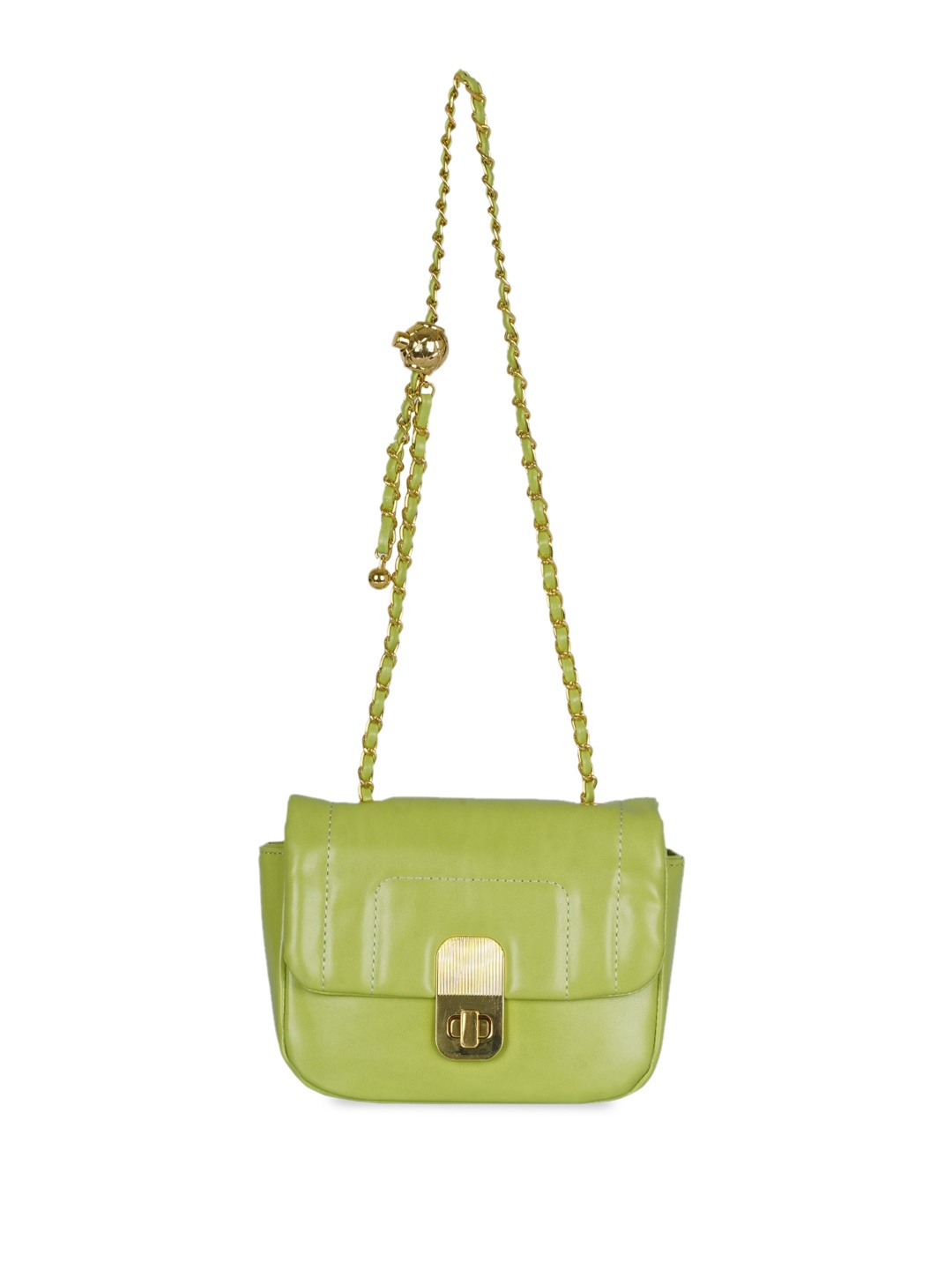 

CHRONICLE Structured Sling Bag, Lime green