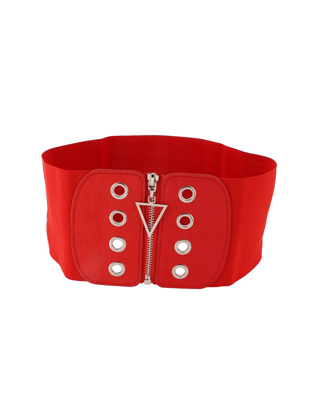 

Style Shoes Women Embellished PU Belt, Red