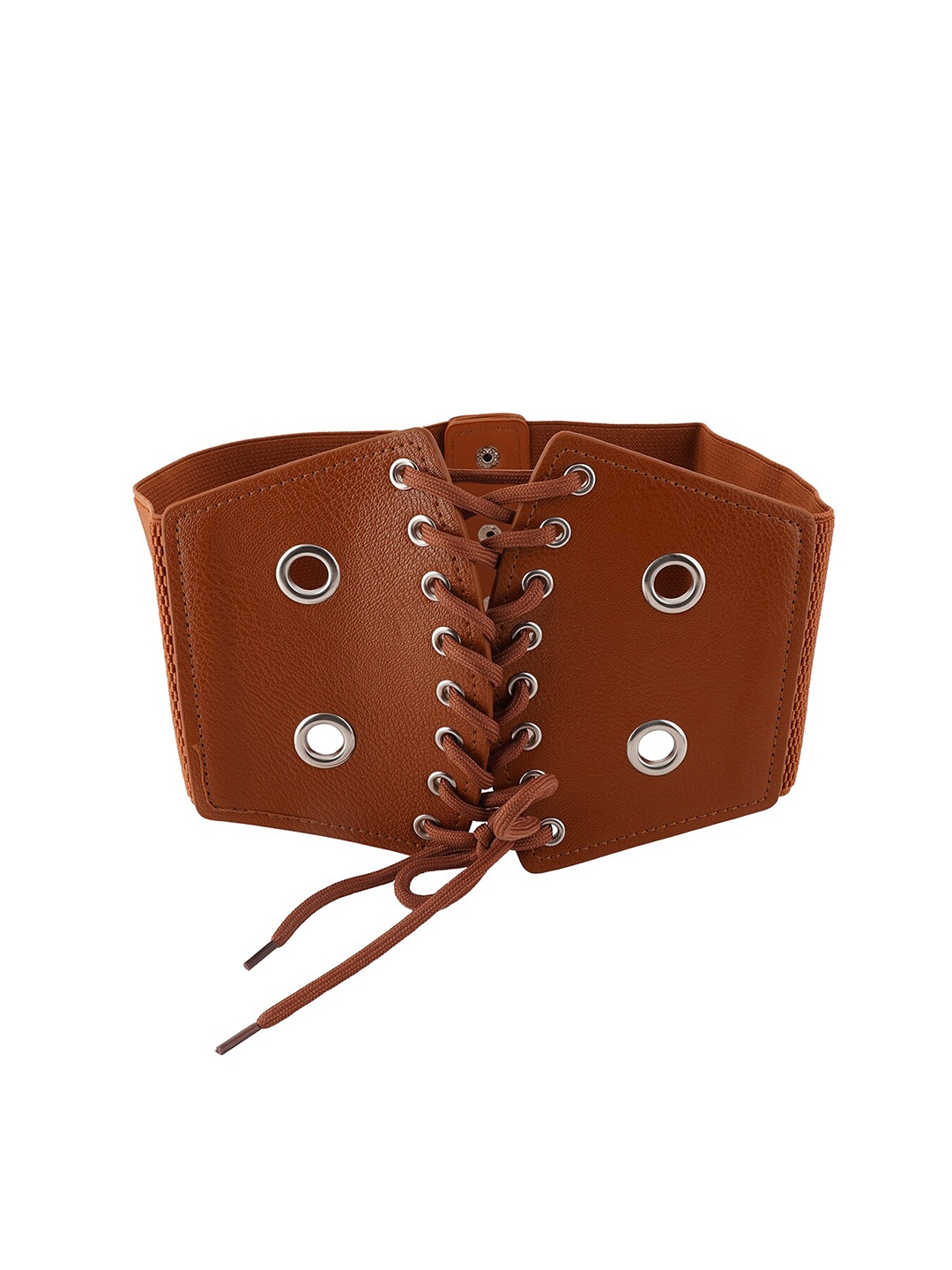 

Style Shoes Women Stretchable PU Belt, Brown