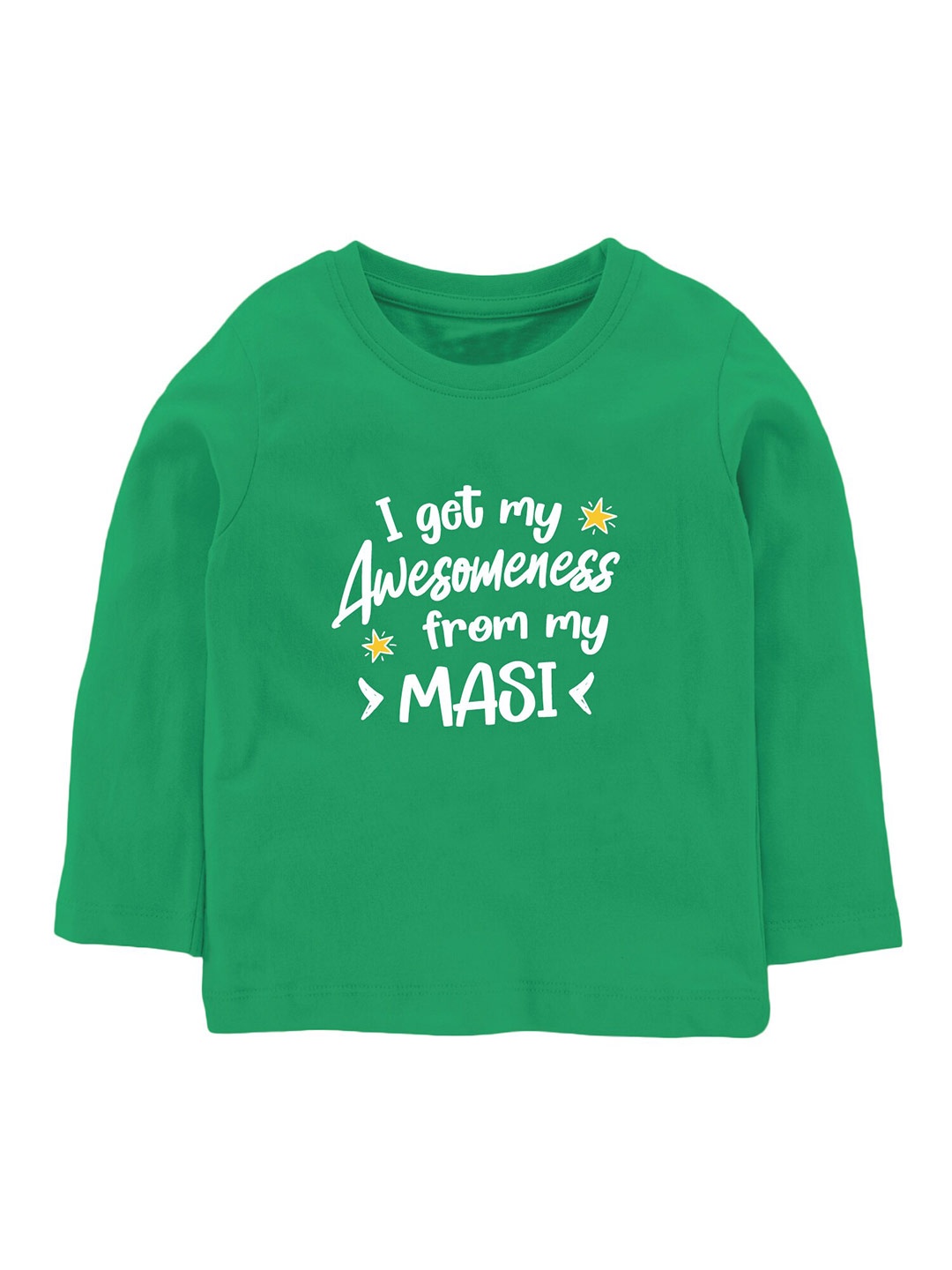 

Zeezeezoo Kids Typography Printed Cotton T-shirt, Green