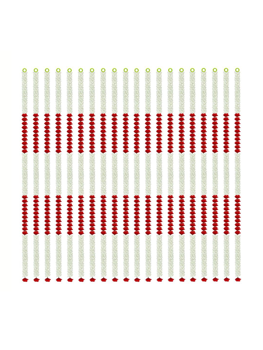 

iHandikart White& Red 20-Pcs Hanging Jasmine Artificial Flower