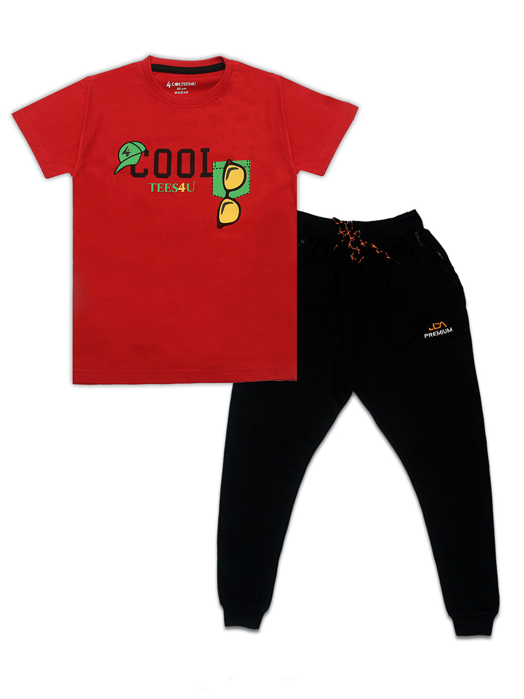 

CoolTees4U Boys Printed T-shirt With Pyjamas, Red