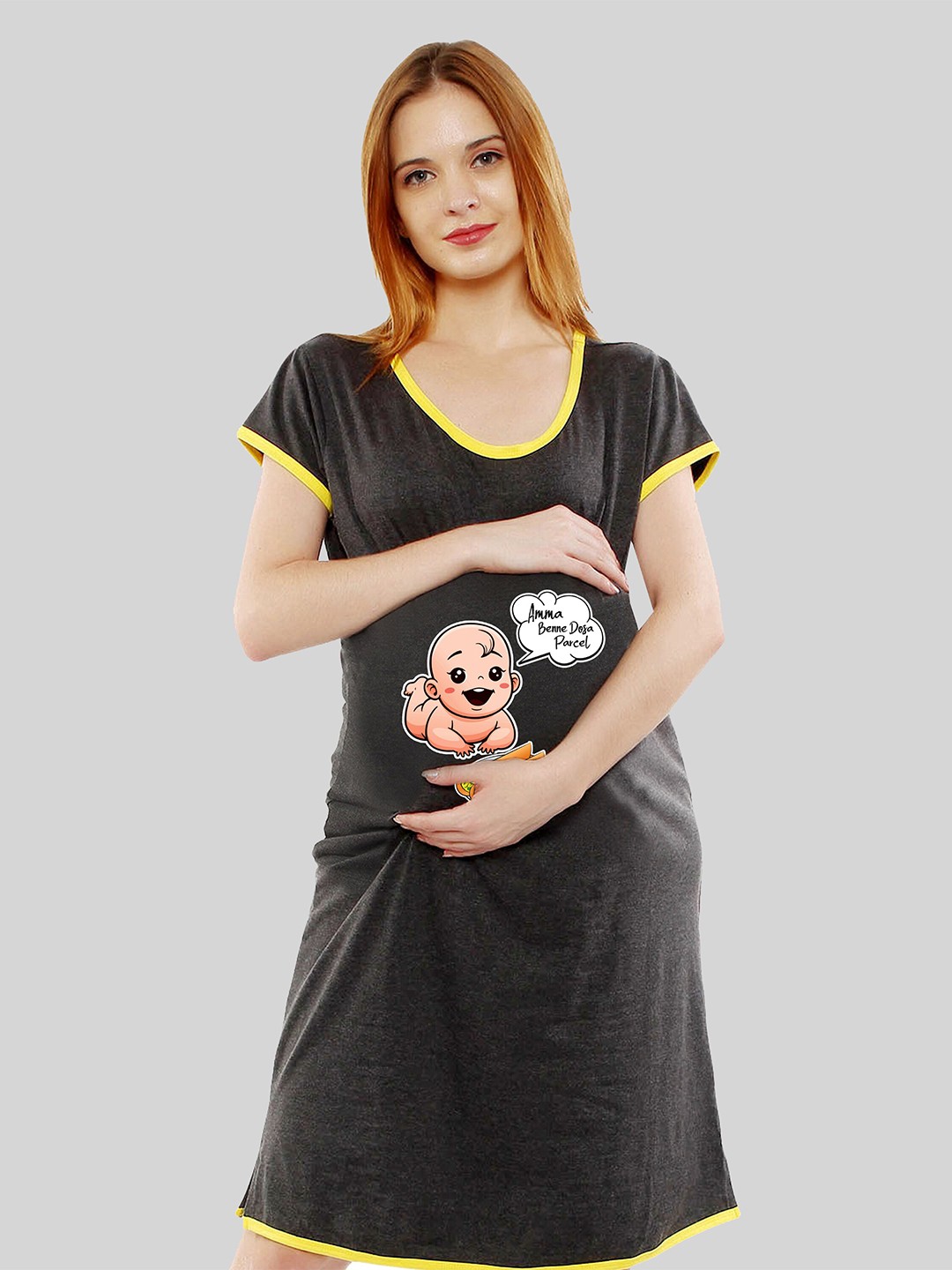 

SillyBoom Print Maternity T-shirt Dress, Charcoal