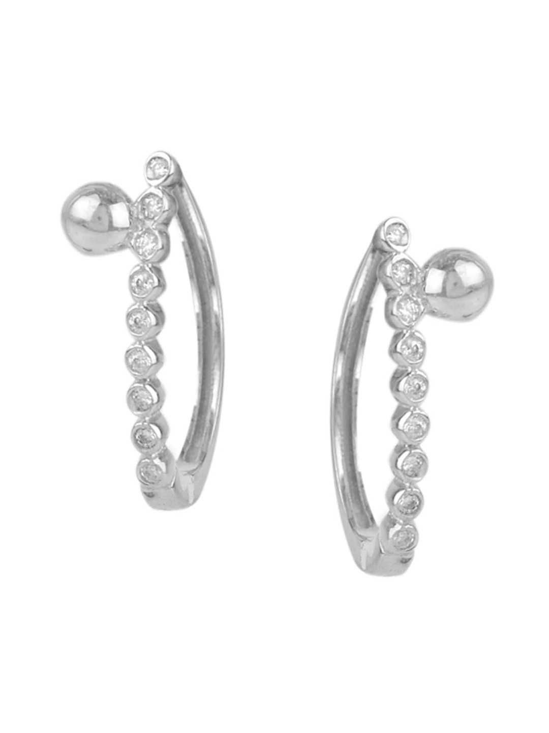 

Silverwala 925 Silver Contemporary Hoop Earrings